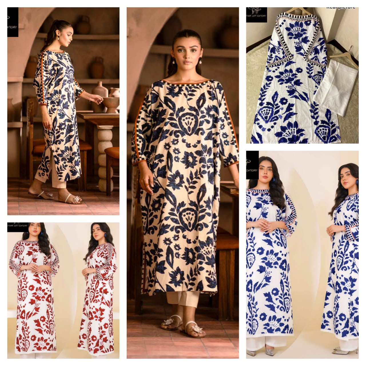 Butterfly Kaftan 2 Piece – Digital Printed Swiss Lawn Dress