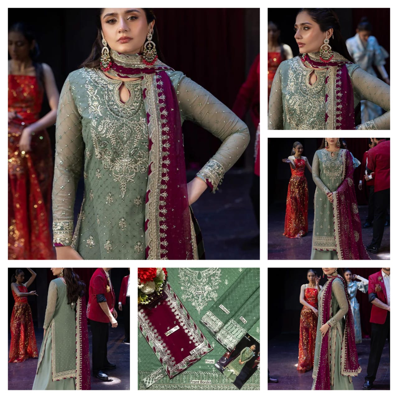 Asim Jofa Chiffon Embroidered Unstitched Suit – Luxury Formal Wear