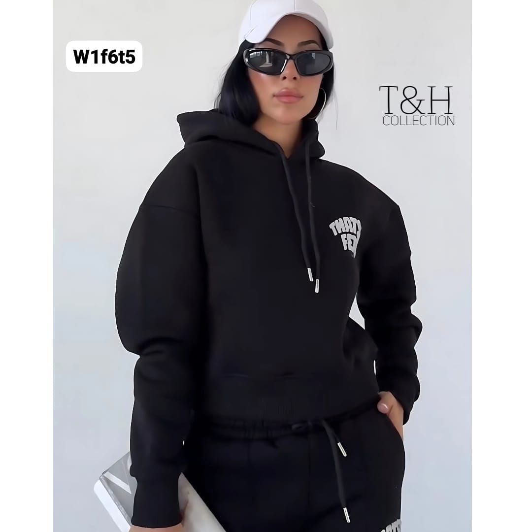 T&H Women’s Fleece Tracksuit – Winter Warm 2 Piece Jogger Set