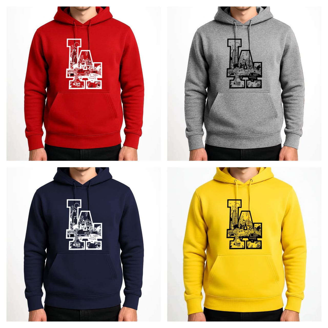 Men’s Fleece Hoodie – Winter Warm Hoodie Sweatshirt – Multiple Colors