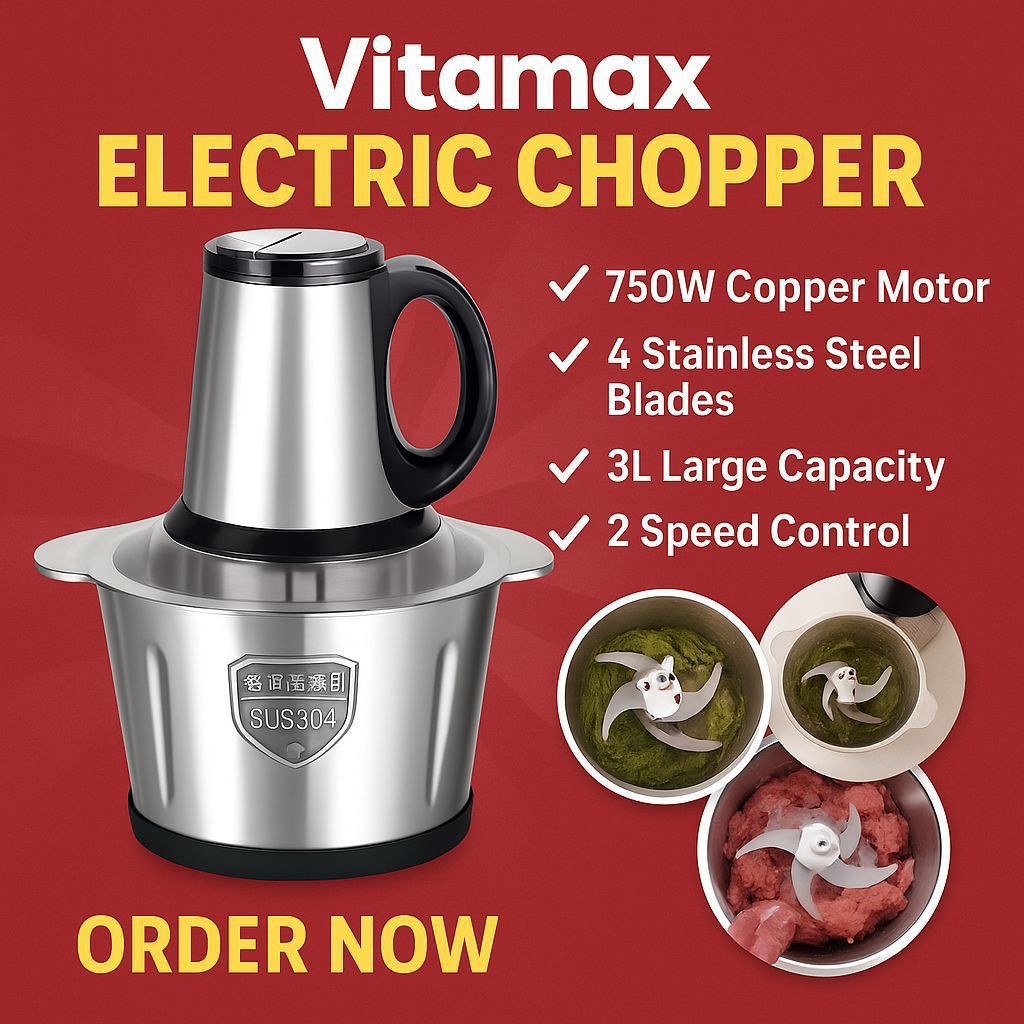 Vitamix 3L Chopper Machine 750W – 4 Blades, 3 Speeds + Accessories