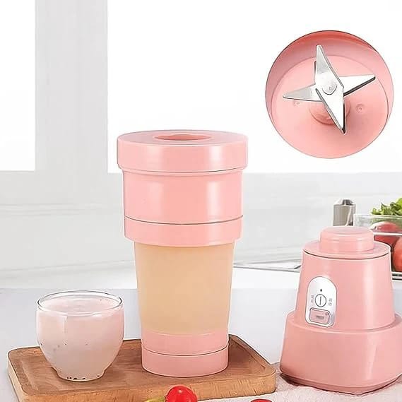 USB Rechargeable Silicone Folding Juicer Cup – Portable Mini Blender