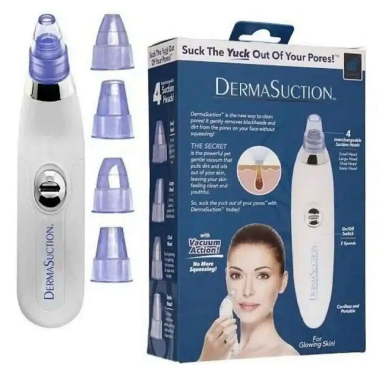 Derma Suction Vacuum – Deep Pore Blackhead Remover & Facial Cleansing Device