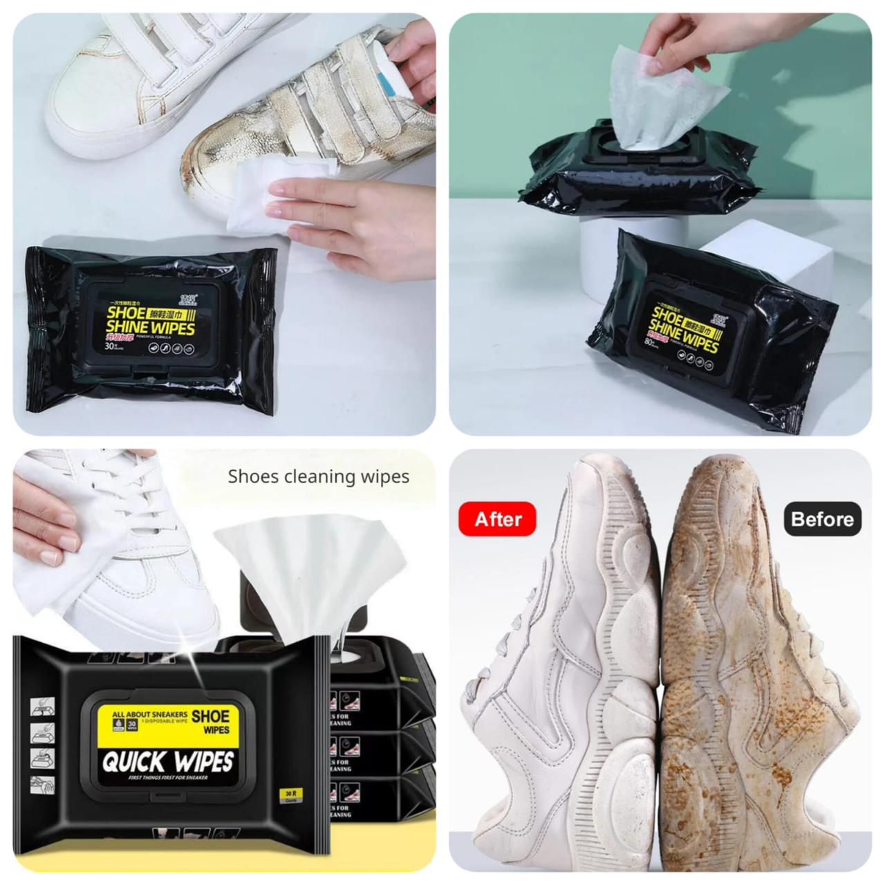 Shoe Shine Wipes – Instant Polish & Cleaner for Leather Shoes