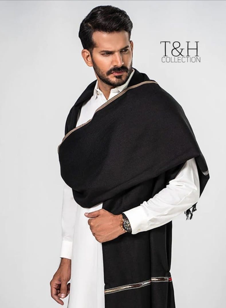 Men’s Wool Pashmina Winter Shawl | Luxury Warm Shawl for Men