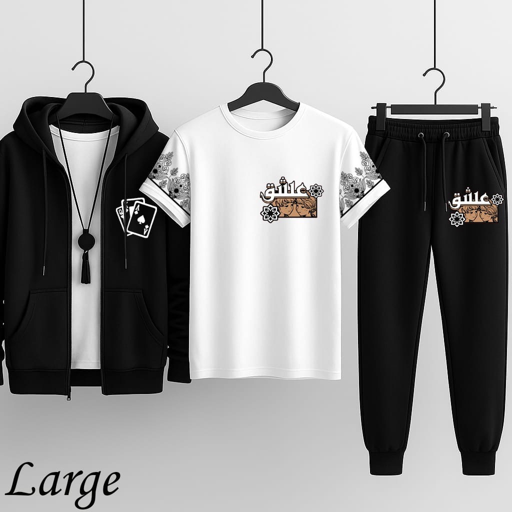 Pack of 3 Hooded Zipper Tracksuit for Men | Premium Winter Wear