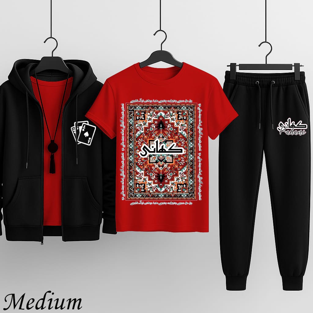 Pack of 3 Hooded Zipper Tracksuit for Men | Premium Winter Wear