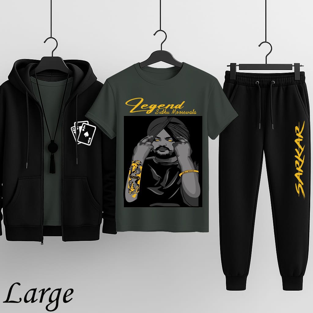 Pack of 3 Hooded Zipper Tracksuit for Men | Premium Winter Wear