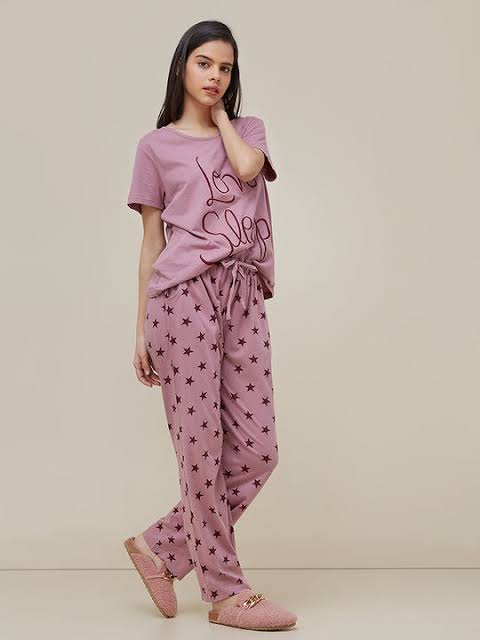 Women’s Jersey Night Suit | Soft & Comfy Sleepwear Set Restocked