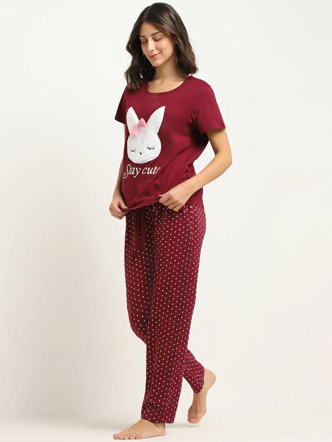 Women’s Jersey Night Suit | Soft & Comfy Sleepwear Set Restocked